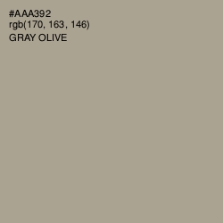 #AAA392 - Gray Olive Color Image